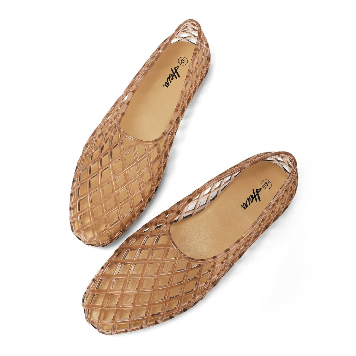 Heva Soft Jelly Mesh Flats Breathable Summer Beach Ballet Sandals