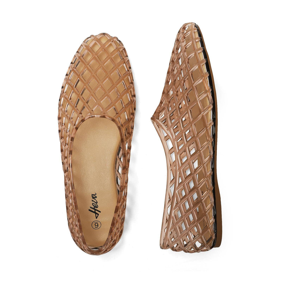 Heva Soft Jelly Mesh Flats Breathable Summer Beach Ballet Sandals