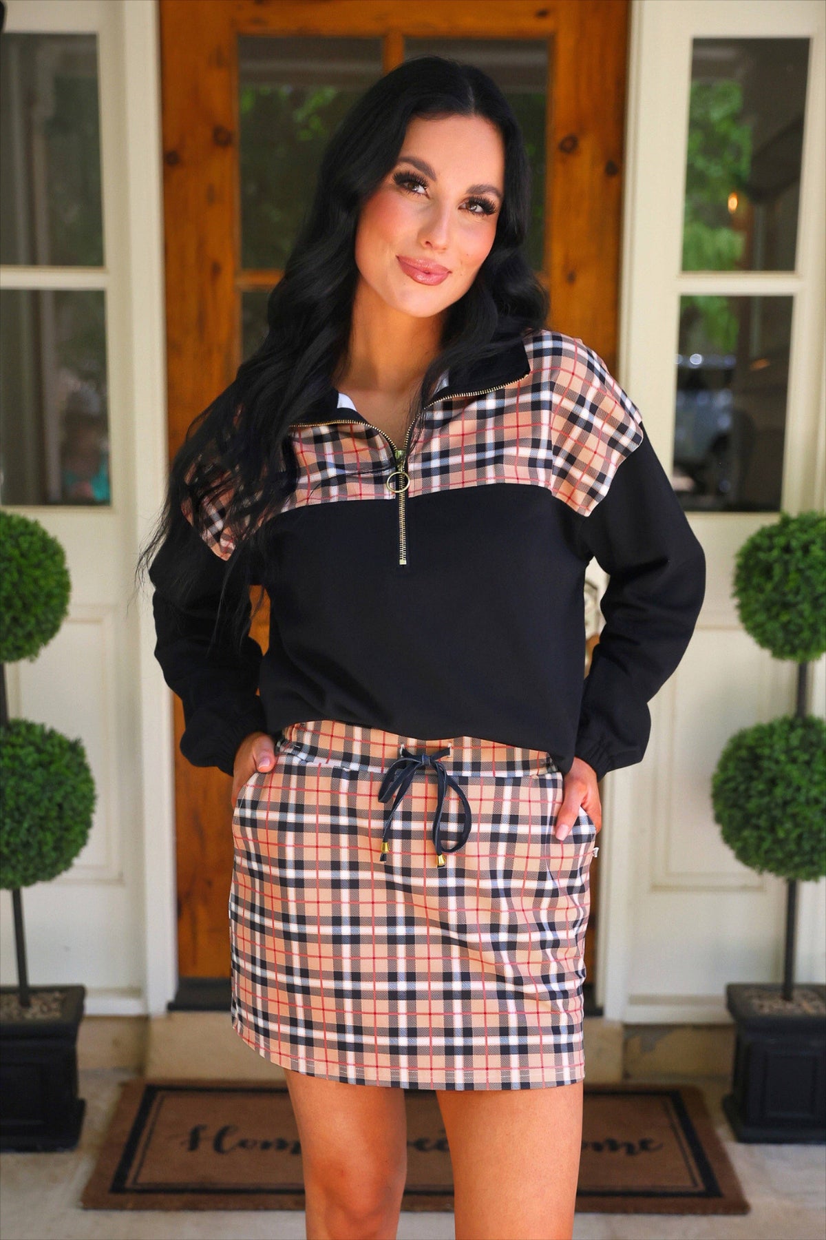 Nora Plaid Skort