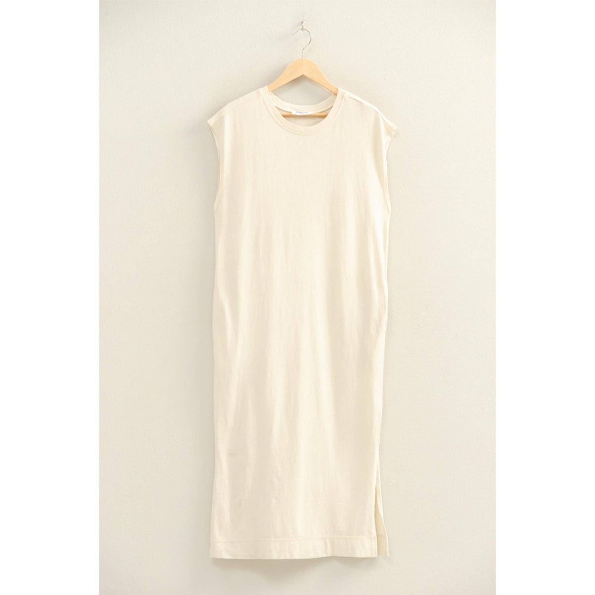 Mineral Wash Cap Sleeve Midi Dress