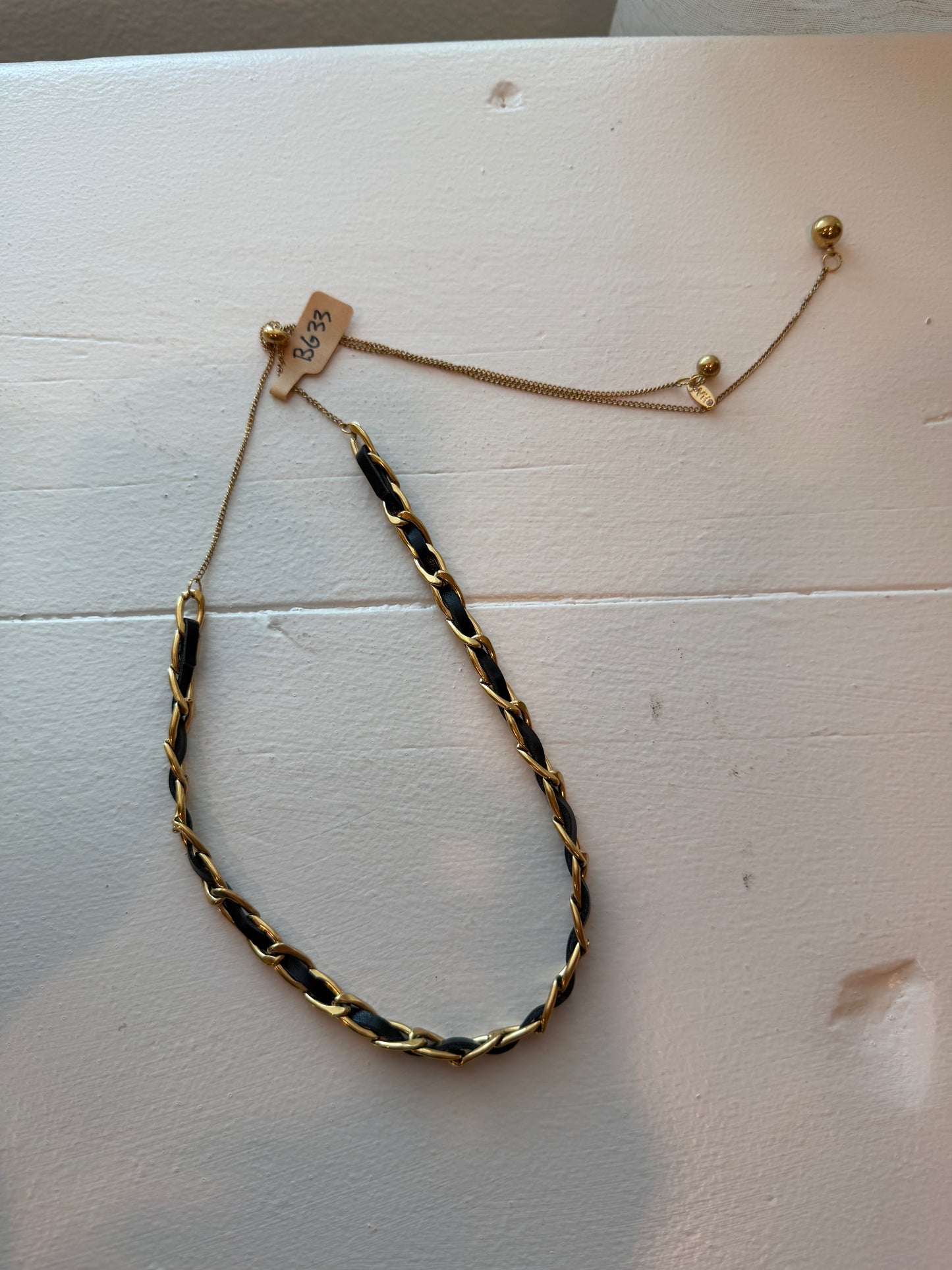 Black + Gold Link Necklace